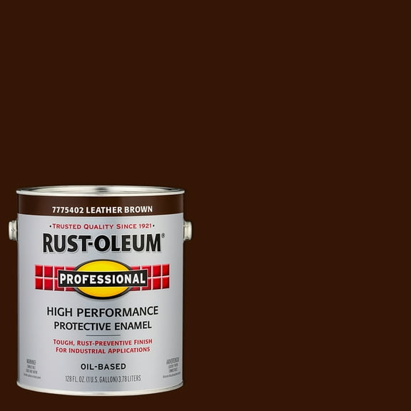 2 Pack, Leather Brown, Rust-Oleum Professional High Performance Gloss Protective Enamel Paint- Gallon