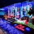 thumbnail image 4 of Christmas Lights, 13FT Extendable LED String Lights,Waterproof Outdoor Fairy Lights Curtain Lights Icicle Lights for Christmas Garden Patio Party Decoration, 4 of 12