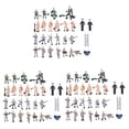 thumbnail image 1 of 75 piezas 1:87 Figuras pintadas Figuras miniaturas de trabajadores ferroviarios con balde y escalera, 1 of 8