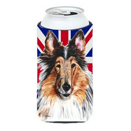 

Carolines Treasures SC9893TBC Collie with English Union Jack British Flag Tall Boy Hugger Tall Boy multicolor