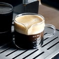 thumbnail image 6 of BCnmviku 2 PACK Espresso Glass Measuring Cup Triple Pitcher Milk Cup 75ML Espresso Cups with Handle Shot Glass with V-Shaped Mouth Clear Accessories Milk Frothing Pitcher, 6 of 7