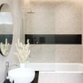thumbnail image 2 of Fine Fixtures Frameless Fixed Tub Shower Glass Panel - Clear Tempered Glass Bathroom Shower Door 34" W x 58" H Polished Chrome Finish, 2 of 11