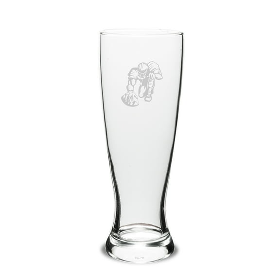 Football Player 23oz Deep Etched University Pilsner