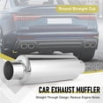 thumbnail image 4 of 2PCS Car Exhaust Muffler 2.5 Inch Inlet Stainless Steel Universal Resonator 12 Inch Long Performance Muffler, 4 of 10