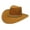 Yellow, variant on Men Summer Travel Sun Visor Wide Brim Casual Horse Riding Western Cowboy Hat Cap
