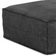 thumbnail image 5 of Simpli Home Simpli Home Brody Boho Square Pouf in Distressed Black Faux Leather, 5 of 7