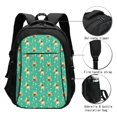 thumbnail image 3 of Pofeuu Bulldog Puppy Flower Print Storage Laptop Backpack with USB Charging Port[Water Resistant] College Computer Bookbag Fits, 3 of 7