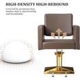 thumbnail image 5 of UBesGoo 360° Swivel Barber Chair with Reclining Back, T-shaped Footrest, Dark Brown, 5 of 8