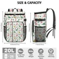 thumbnail image 3 of Travel Cooler Bag - White Cartoon Dinosaurs Roar Pattern Camping Beer Cooler Backpack with Bottle Opener- Waterproof Insulated Picnic Backpacks - Cooler Bag for Beach, 3 of 6