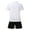 White, variant on Vedolay Casual Short Sets For Men Mens 2 Piece Sets Outfit Casual Button Down Shirt and Short Set Summer Beach Outfits,Black L