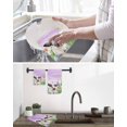 thumbnail image 5 of Purple Easter Kitchen Dish Towels for Drying Dishes Set of 4, Spring Botanical Floral Rabbit Butterfly Waffle Weave Microfiber Hand Tea Bathroom Towels Quick Dry & Absorbent Towel 12x12, 5 of 7