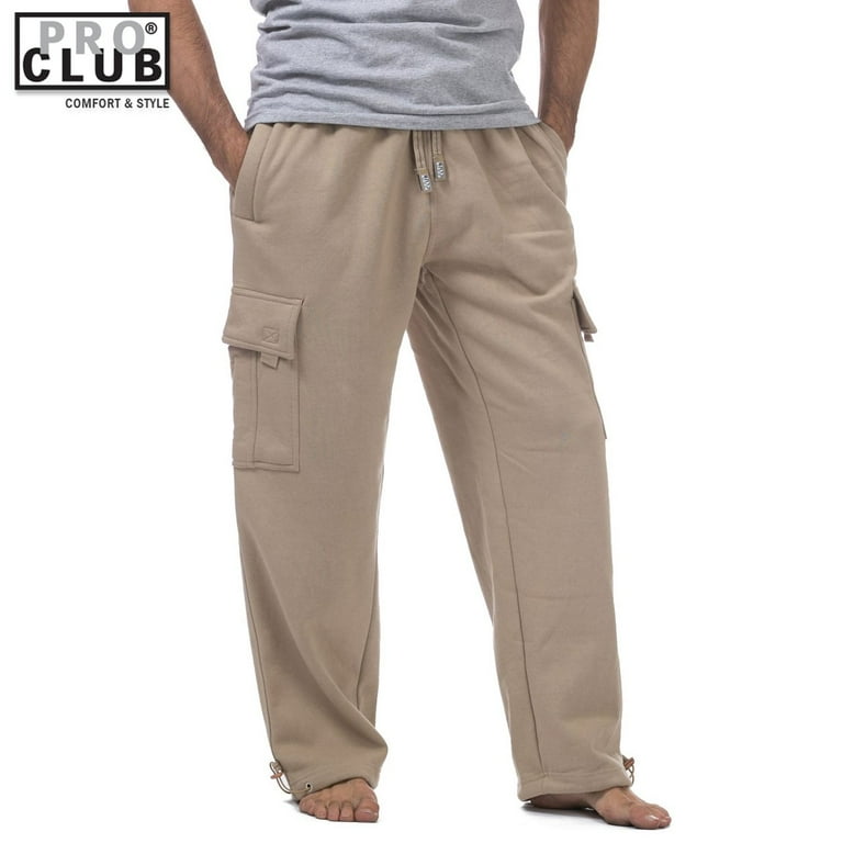 Pro Club Men's Heavyweight Fleece Cargo Pants 
