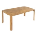 thumbnail image 3 of Christopher Knight Home 67" Farmhouse Outdoor Patio Acacia Wood Dining Table, Slat Top, Teak Finish, 3 of 13