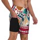 thumbnail image 2 of Balery London Symbols Bañador para hombre, shorts de playa de secado rápido con entrepierna y forro de compresión-Medium, 2 of 6