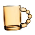 thumbnail image 2 of Vaso de vidrio de 350 ml con asa, taza para té, taza para leche y jugo, taza para agua de vidrio con Marrón, 2 of 9