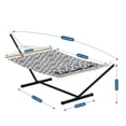 thumbnail image 2 of Gaderth Hamac Double avec Support Inclus, Hamac en Coton Robuste pour 2 Personnes, Hamac Portable avec Sac de Transport, Capacité de 204 kg, Assemblage Sans Outils pour Patio Intérieur Extérieur Jardin Cour Arrière, 2 of 7