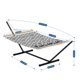 thumbnail image 3 of Hamaca Doble con Soporte – Para 2 Personas – 215 kg – Acero Resistente – Cojín Acolchado y Almohada – Bolsa de Transporte – Fácil Montaje – Exterior, 3 of 7