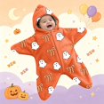 thumbnail image 2 of YunPes Infant Baby Onesie Cartoon Ghost Print Soft Plush Footed Bodysuit Zip-Up Warm Winter Outfit Baby Halloween Funny Dress-Up Jumpsuit, 2 of 4
