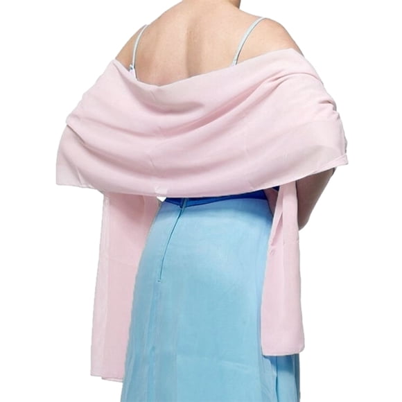 Qarigey Elegante chal para mujer hecho con gasa Regalos para cualquier ocasión Bufanda Pashmina para mujer Chales de gasa Accesorios de disfraces rosa