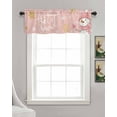 thumbnail image 3 of Pink Snowman Christmas Linen Curtain Valance for Bedroom/Bathroom/Kitchen/Office/Living/Dining Room Window,Xmas Winter Snowflake Let Snow Rod Pocket Topper Decorative Cafe Drapes Panel 60"x18", 3 of 6