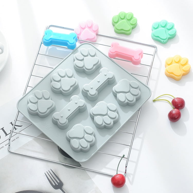 Creative Cake Mould Baking Bone Dog Footprint Shape Cookie Mold DIY Silicone