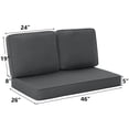 thumbnail image 3 of YEERSWAG 46x26x5 inch Outdoor Deep Seat Loveseat Cushion Set with zipper,Water Repellant,Fade Resistant Garden Patio Chair Cushion for Outdoor Furniture, 3 of 7