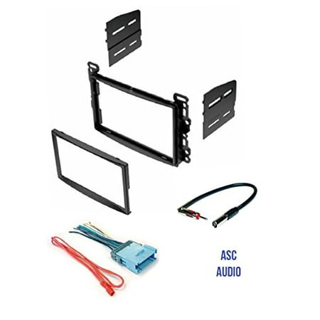 ASC Audio Double Din Car Stereo Dash Kit, Wire Harness, and Antenna Adapter for some Chevrolet: 2005-2006 Cobalt, 2005-2006 Equinox, 2004-2007 Malibu, 05-07 Malibu Maxx; Pontiac: 05-08 G6, 06 (Best In Dash Car Audio)