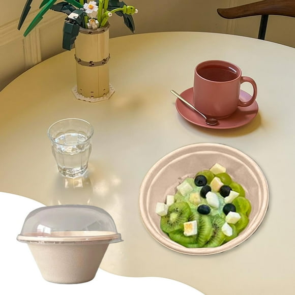 YYHQDS One-Time Use Paper Bowl, Greek Yogurt Bowl, Cold Extract Yogurt Bowl, Shaved Ice Bowl, Sponge Ice Bowl, Disposable Straw Hat Style Bowl for Parties and Events Clearance Sales Today Deals Prime