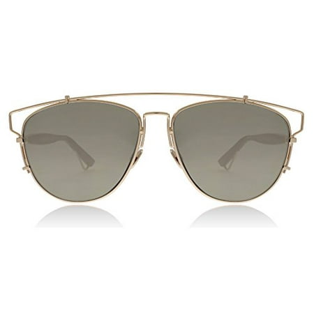 Christian Dior Technologic D2X Gold Burgundy Technologic Oval Sunglasses Lens C