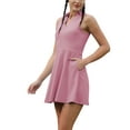thumbnail image 3 of Two Piece Workout Outfits for Women, Sleeveless Mini Dress with Shorts Summer Athletic Tennis Dress Golf Outfit, 3 of 7