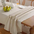 thumbnail image 3 of Mantel de lino y algodón con borlas, cubierta de Mesa de Color sólido para cocina, comedor, fiesta, granja, accesorios de decoración de mesa, 3 of 5