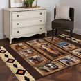 thumbnail image 4 of Wildlife Camels 3'x5' Washable Rug, Deserts Animals Brown Geometric Rustic Non-Slip Area Rugs for Entryway Kitchen Classroom, StainResistant Dorm Throw Carpet, Low Pile Soft Indoor Floor Mat, 4 of 9