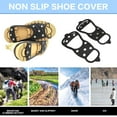 thumbnail image 2 of Aooww 8 Studs Anti-Skid Ice Claw Non Slip Shoe Cover Front Foots Non Slip Rubber Shoes Cover Winter Hiking Snow Non Slip Ice Skates, A, 2 of 9