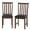 Brown, variant on Giantex Wooden Dining Chairs Set of 2, Armless Chairs w/Faux Leather Upholstery, White
