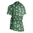 thumbnail image 3 of joogoo Green Anchors Birds Pattern Men's Cycling Jerseys Mountain Bike Short Sleeve Tops 2XL, 3 of 7