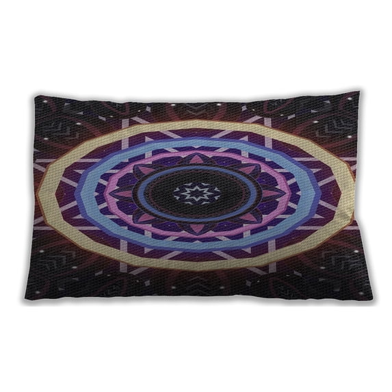 Ahgly Company Indoor Rectangular Patterned Lumbar Throw Pillow, 13 inch by 19 inch