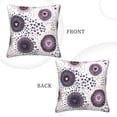 thumbnail image 3 of ZNDUO Square Home Decorative Throw Pillows, Corduroy Purple Heart Abstract Flower Texture Pattern Couch Pillows, Throw Pillows for Bed, 16"x16", 3 of 8