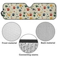 thumbnail image 6 of Uorisanigo Foldable Windshield Sun Shade for Rubicon Sahara TJ JK JKU 2 & 4 Door, Foldable Colorful Cute Dog Paws Print Windshield Sun Visor Blocks UV Rays Keeps Your Car Cool, 6 of 7