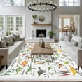 thumbnail image 3 of Dinosaur Area Rugs 8'x10', Washable Small Throw Rugs for Living Room Patio, Funny Dino Cute Cartoon Boys Girls Children Indoor Outdoor Rug Non-Slip Low Pile Carpet Runner Reversible Floor Mats, 3 of 8