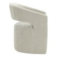 thumbnail image 5 of Furniture of America Arize Modern Fabric Barel Back Accent Chair with Casters, Taupe, 5 of 13