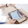 thumbnail image 4 of hengyun1 PS Portable Filing Box, White & Khaki & Brown, 1 Count, 4 of 7