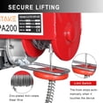 thumbnail image 4 of Electric Hoist, 440LBS Lift Electric Winch with Remote Control Power System, 110V Winch Overhead Crane Ceiling Pulley for Lifting Pulling Building, 4 of 8