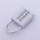thumbnail image 5 of Candado de combinación con botón antirrobo, cerradura con contraseña de dígitos, cerradura de seguridad de aleación para maletas, equipaje, color plateado, 5 of 5