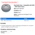 thumbnail image 2 of Rear Brake Drum - Compatible with 2002 - 2006 Toyota Camry 2003 2004 2005, 2 of 2