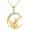 Moon Cat Necklace, variant on 14K Gold Cat Necklace for Women Solid Yellow Gold Cat Jewelry Cat Gifts for Cat Lover