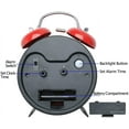thumbnail image 6 of Peakeep 4 inches Twin Bell Alarm Clock with Stereoscopic Dial, Backlight, Battery Operated Loud Alarm Clock(Red), 6 of 7