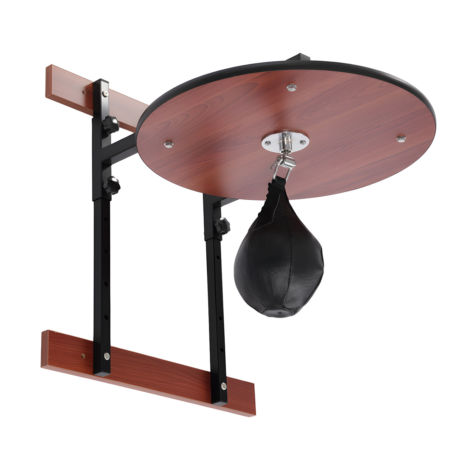 ToppiJoy Speed Bag Platform Kit, Heavy Duty Boxing Training Equipment, Wall Mount Adjustable Speed Bag Set for Reflex & Coordination(Black）