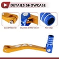 thumbnail image 3 of Folding Motorcycle Gear Shifter Lever for Yamaha TTR 50cc Aluminum Alloy Pedal Shift Lever Arm Gold Tone and Blue, 3 of 6