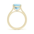 thumbnail image 2 of ANGARA Natural 3.45 ct Aquamarine Engagement Ring with Hidden Accents in 14K Yellow Gold for Women (Size-11x9mm) | March Birthstone, Anniversary, Jewelry Gift for Women | Natural Aquamarine Ring, 2 of 9