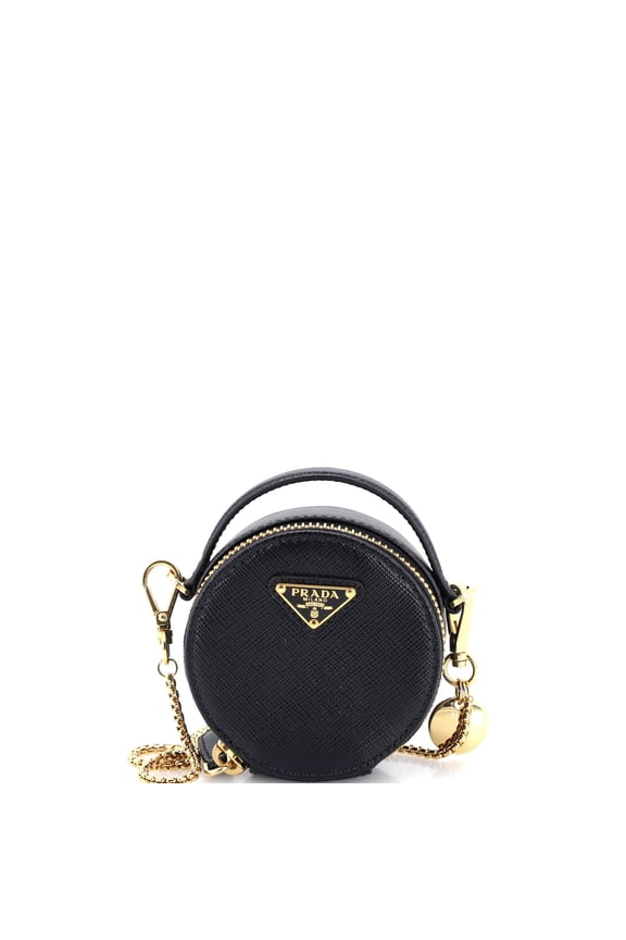 Pre-Owned Top Handle Crossbody Pouch Saffiano Leather Mini By Rebag